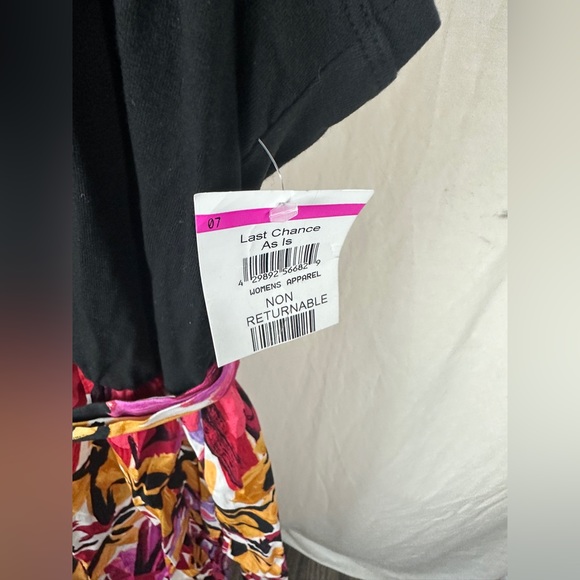 Donna Morgan Berry & Black Meadow Midi Dress Size 8P (12UK) NWT - Picture 8 of 17